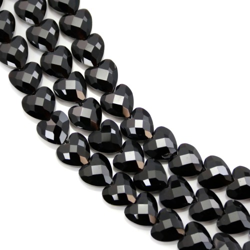 Obsidian Herz facettiert 8mm x 38cm