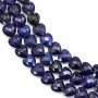 Lapislazuli gefärbt, facettiertes Herz, 8mm x 38cm.