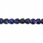Lapislazuli gefärbt, facettiertes Herz, 8mm x 38cm.