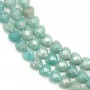 Peruvian faceted Amazonite heart 8mm x 38cm