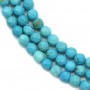 Reconstituted round faceted turquoise, measuring 4mm x 40cm.