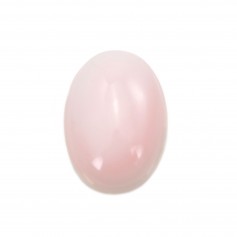 Cabochon Lambi rose ovale 13x18mm x 1pc