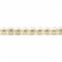Freshwater cultured pearls, white, round, 5mm x 40cm