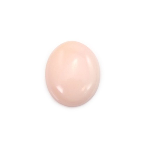 Cabochon Lambi rose ovale 10x12mm x 1pc