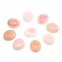 Cabochon Lambi rose ovale 10x12mm x 1pc