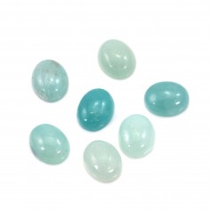 Cabochon amazonite ovale 8x10mm x 2pcs