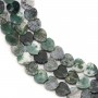 Moss agate heart 6mm x 38cm