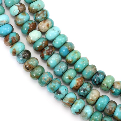 Turquoise rondelle heishi 2.5x4.3mm x 40cm