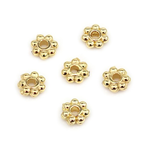 Intercalaire dorée sur laiton 4mm x 5pcs