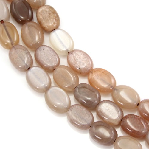 Sunstone, oval-shaped, 6x8mm x 39cm