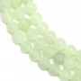 green jadeite round flat 8mm x 40cm