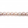 Freshwater cultured pearls, mauve, 8-9mm x 40cm