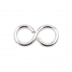 Intercalaire plata 925 infinito abierto 6x13.5mm x 2uds.