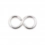 Intermezzo argento 925 infinito aperto 6x13.5mm x 2 pezzi