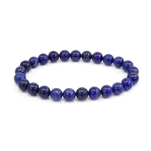 Armband Lapis Lazuli rund 8mm - Elastisch x 1 Stück
