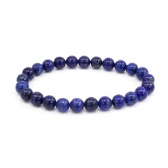 Pulseira Lápis Lazúli redonda 8mm - Elástico x 1 unidade