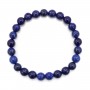 Armband Lapis Lazuli rund 8mm - Elastisch x 1 Stück
