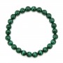 Pulsera Malaquita redonda 8mm - Elástico x 1ud