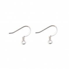 Gancho de oreja de resorte 0.7x16mm - Plata 925 x 2 uds.