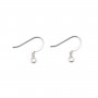 Crochet d'oreille à ressort 0.7x16mm - Argent 925 x 2pcs