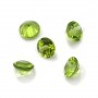 Piedra de peridoto engastada, talla redonda brillante de 4 mm x 1 ud.