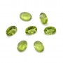 Piedra de peridoto engastada, tamaño ovalado 4x6mm x 1ud.