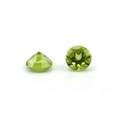 Peridoto engastado, tamanho redondo brilhante 4mm x 1 peça