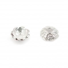 Coupelle folha 5.5mm - Prata 925 x 4pcs