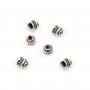 Coupelle etnica 3x3mm - Argento 925 niellato x 4 pezzi