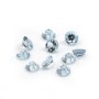 Aguamarina engastada, talla redonda brillante 3-3.5mm x 1 ud.