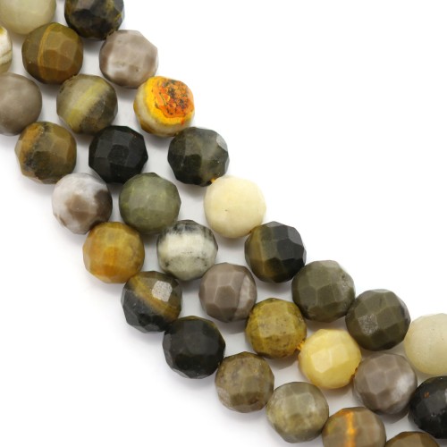 Giada a righe tonda sfaccettata 4mm x 39cm