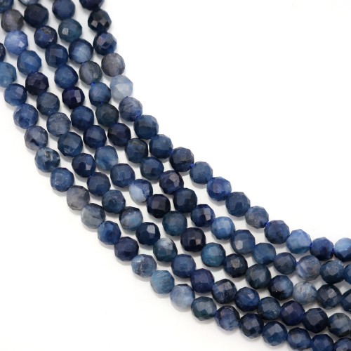Blue round faceted Pietersite 2mm x 39cm