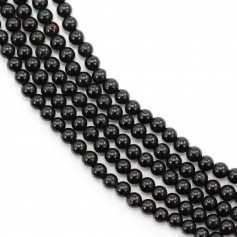 Black tourmaline round 2mm x 39cm