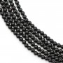 Black tourmaline round 3mm x 39cm