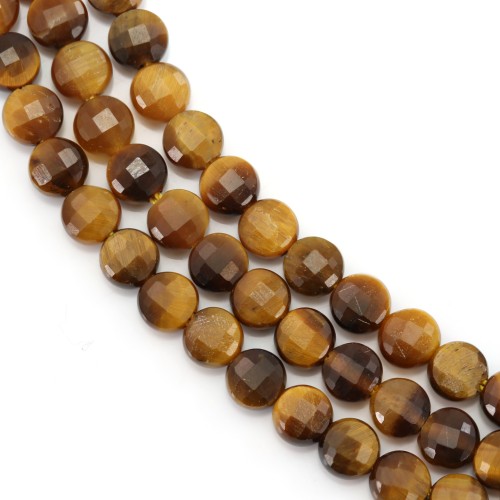 Tiger eye round flat 4mm x 39cm