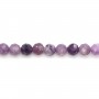 Lepidolite redonda facetada 4mm x 39cm