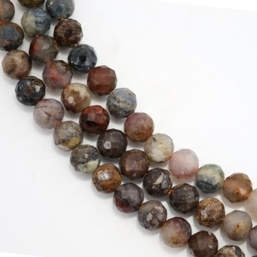 Pietra di Pietersite rotonda sfaccettata 4mm x 39cm