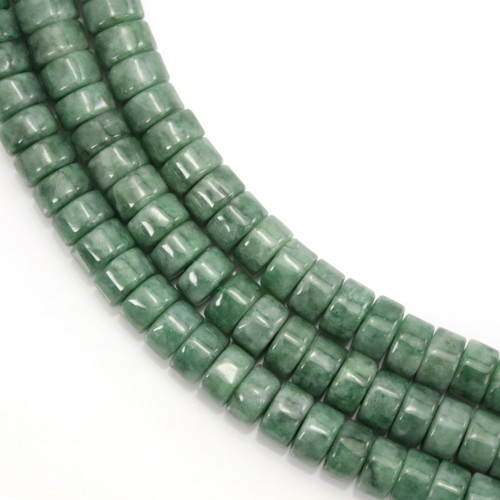 Jade Rondelle Heishi 4x8mm x 39cm(Note: The text seems to be a description of a piece of jewelry or a craft supply.)