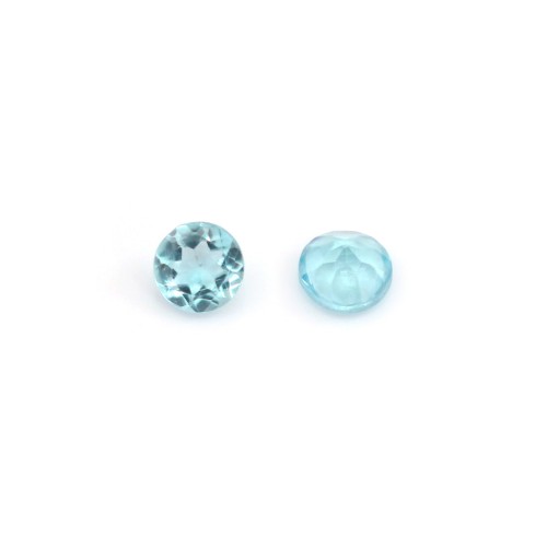 Apatite set, round brilliant cut, 4-5mm x 1pc