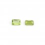 Peridoto incastonato, taglio smeraldo 4x6mm x 1pz