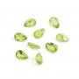 Peridoto engastado, formato de pêra gota 6x8mm x 1 peça.