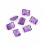 Amethyst set, emerald-cut rectangle size 6x8mm x 1pc