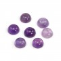 Cabochão de ametista redondo 8mm x 1 peça