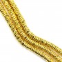 Hematita dourada em formato de disco ondulado 1x4mm x 40cm.