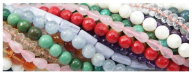 Perle en pierre naturelle sur fils - Création de bijoux fantaisie