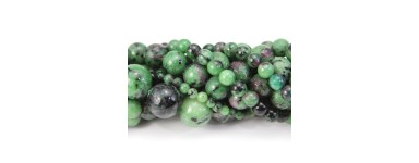 Rubino-zoisite (Anyolite) - Perla di pietra naturale 