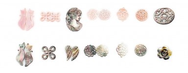 Natural mother-of-pearl - Mother-of-pearl sold individually - Jewelry making accessories