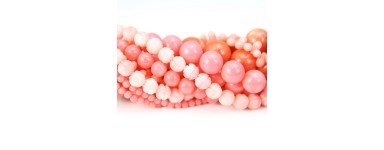 Bambú marino de color rosa o naranja - Piedra natural - Joyería