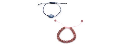 Adjustable Cord Bracelets - Beaded & Natural Stone Bracelet