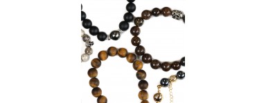 Bracciali da uomo - Stile in Pelle, Pietra Naturale, Perla di Cultura